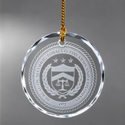 Round Crystal Diamond Faceted Ornament Christmas Gift