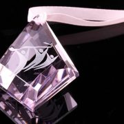 pink crystal ornament for breast cancer awareness