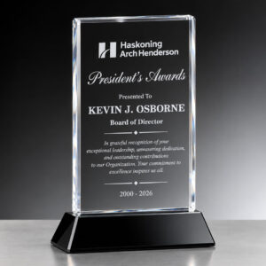 optical crystal rectangle plaque award