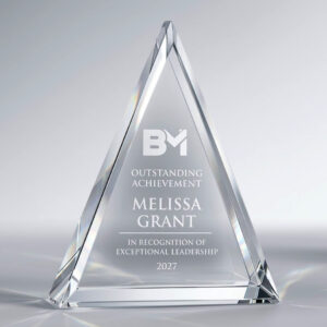 optical crystal triangle award