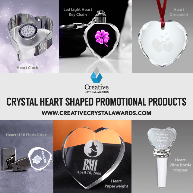 personalized crystal heart corporate gift item wholesale