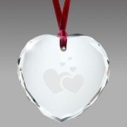 heart shaped crystal ornaments