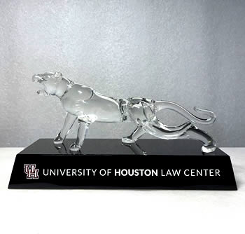 crystal cougar trophy - crystal wild animal trophy