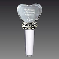 Heart Crystal Wine Bottle Stopper