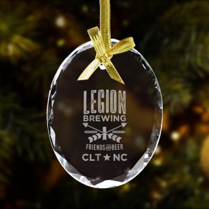 Faceted Crystal Oval Ornament