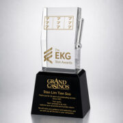 custom crystal slot machine trophy