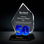 crystal years of service award
