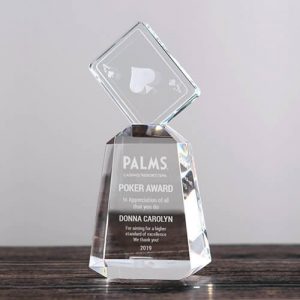 clear crystal poker award