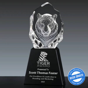 crystal tiger trophy