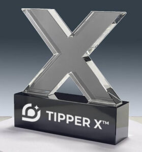 crystal letter X award