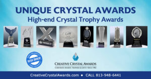 high-end crystal awards, unique crystal awards