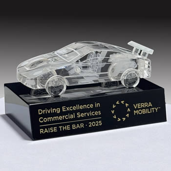 optical crystal car trophy
