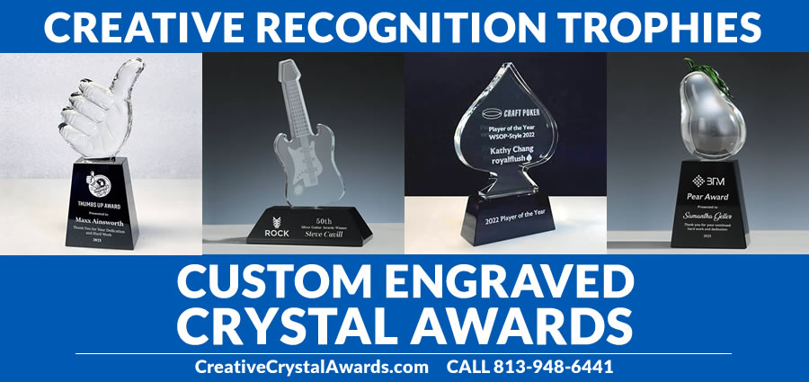 creative recognition trophies and awards for employees
