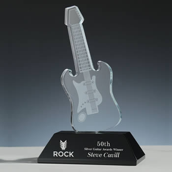 crystal guitar award for employee recognition