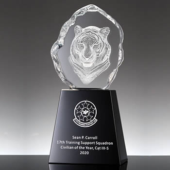 crystal tiger award for employee recognition
