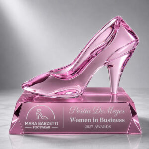 pink crystal high heel award