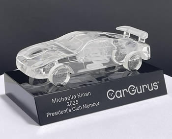 racing car crystal award for employee recognition