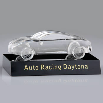 premium crystal car award for executive recognition
